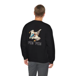 Unisex Crewneck Sweatshirt: Arcade Spaceship - Retro Gaming Style