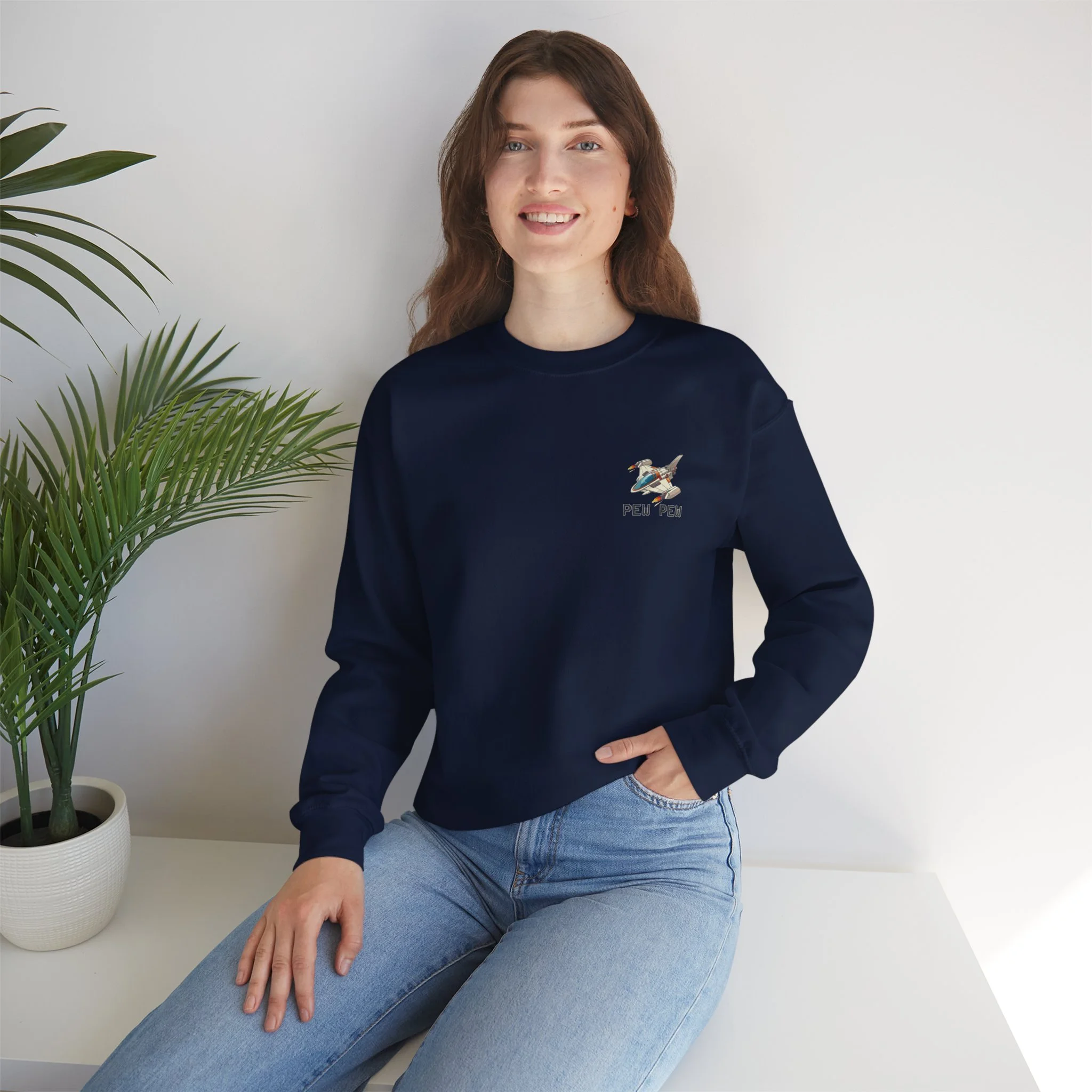 Stylish Cartoon Clothes - Arcade Spaceship Crewneck Sweatshirt