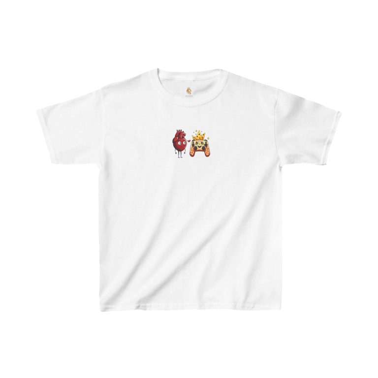 Gamer Heartbeat T-Shirt Kids Heavy Cotton Tee